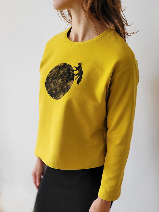Mikina MILÁ - FOX ON THE MOON, kari