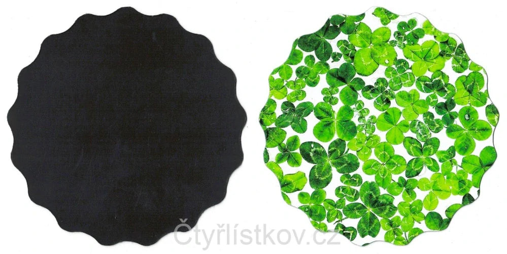 Magnetka se čtyřlístky - kruh VLNKA 10 cm