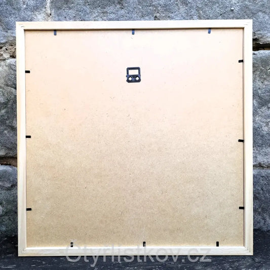 Fotografie plná čtyřlístků 43x43cm - dřevo - plná plocha