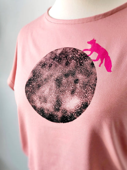 Top JEDNODUCH - FOX on the MOON, starorůžový - předobjednávka