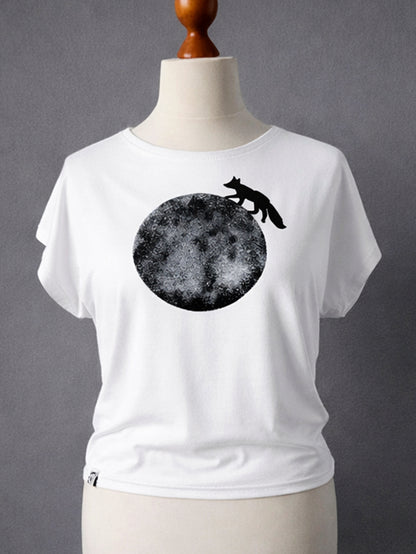 Top JEDNODUCH - FOX on the MOON, bílý - předobjednávka