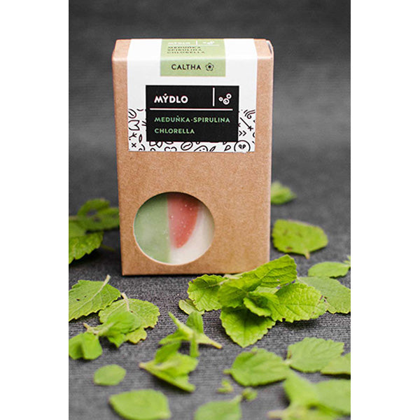 Caltha Meduňkové mýdlo s chlorellou a spirulinou 100g