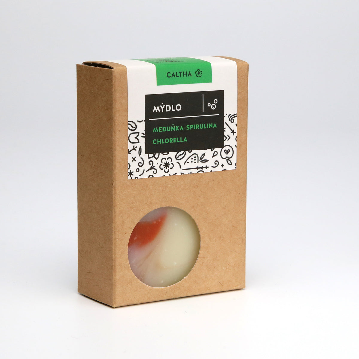 Caltha Meduňkové mýdlo s chlorellou a spirulinou 100g