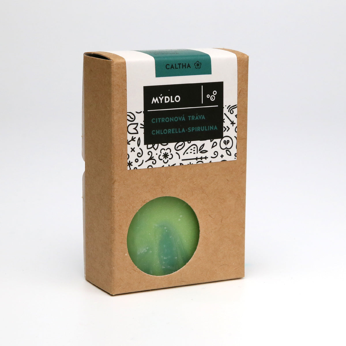 Caltha Mýdlo Citronová tráva, chlorella a spirulina 100g