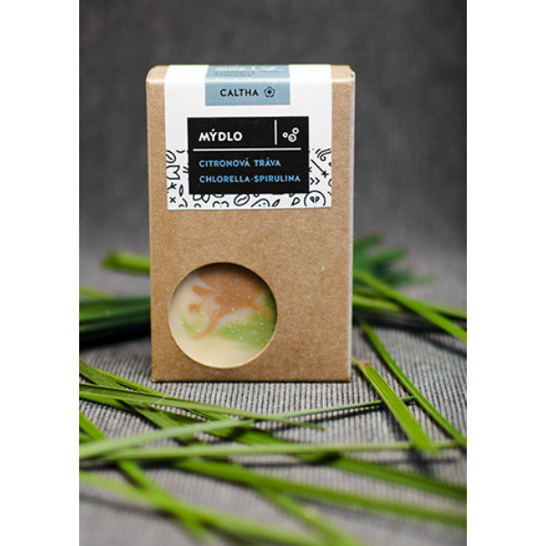 Caltha Mýdlo Citronová tráva, chlorella a spirulina 100g