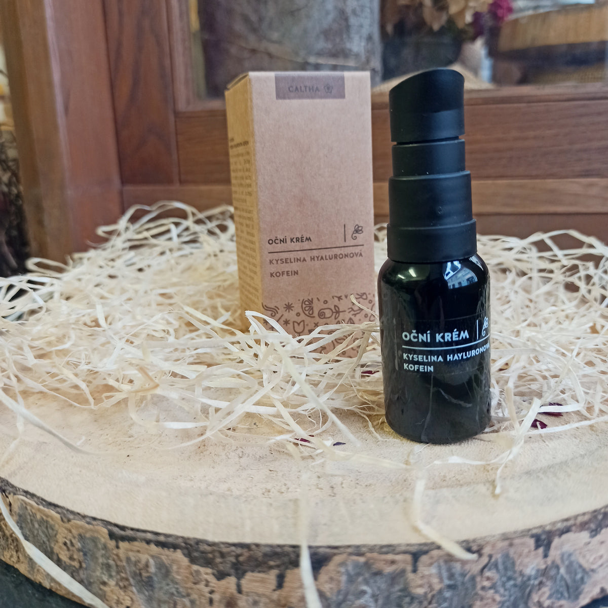 Caltha Oční krém - Kyselina hyaluronová - Kofein 15ml