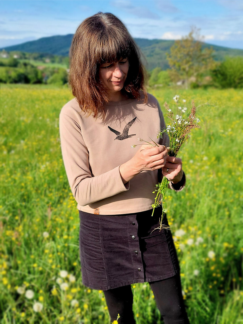 Mikina MILÁ - NADHLED, kávová