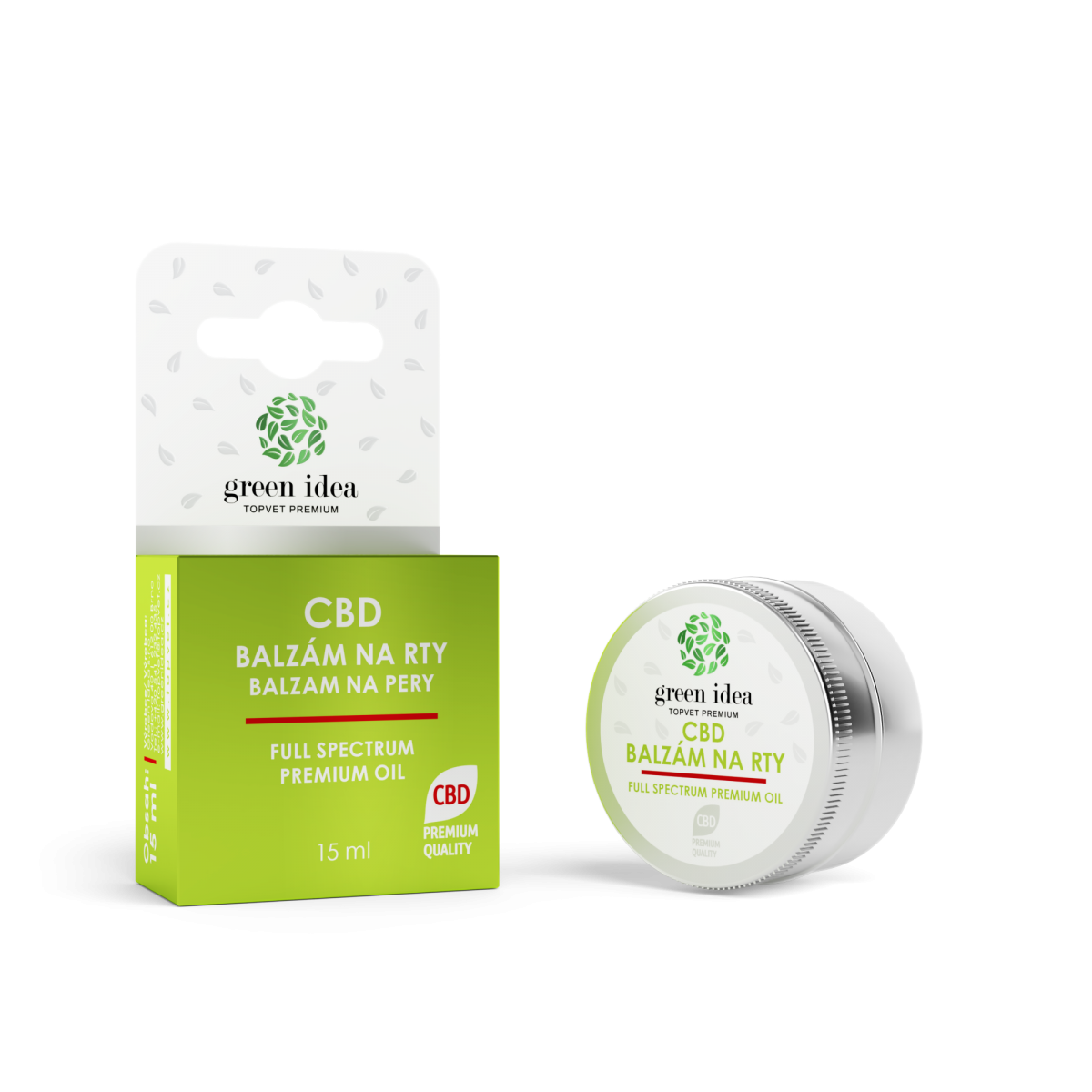 Green idea CBD balzám na rty 15ml