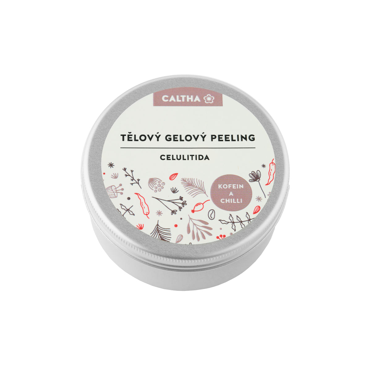 Caltha Tělový gelový peeling s kofeinem a chilli 100g