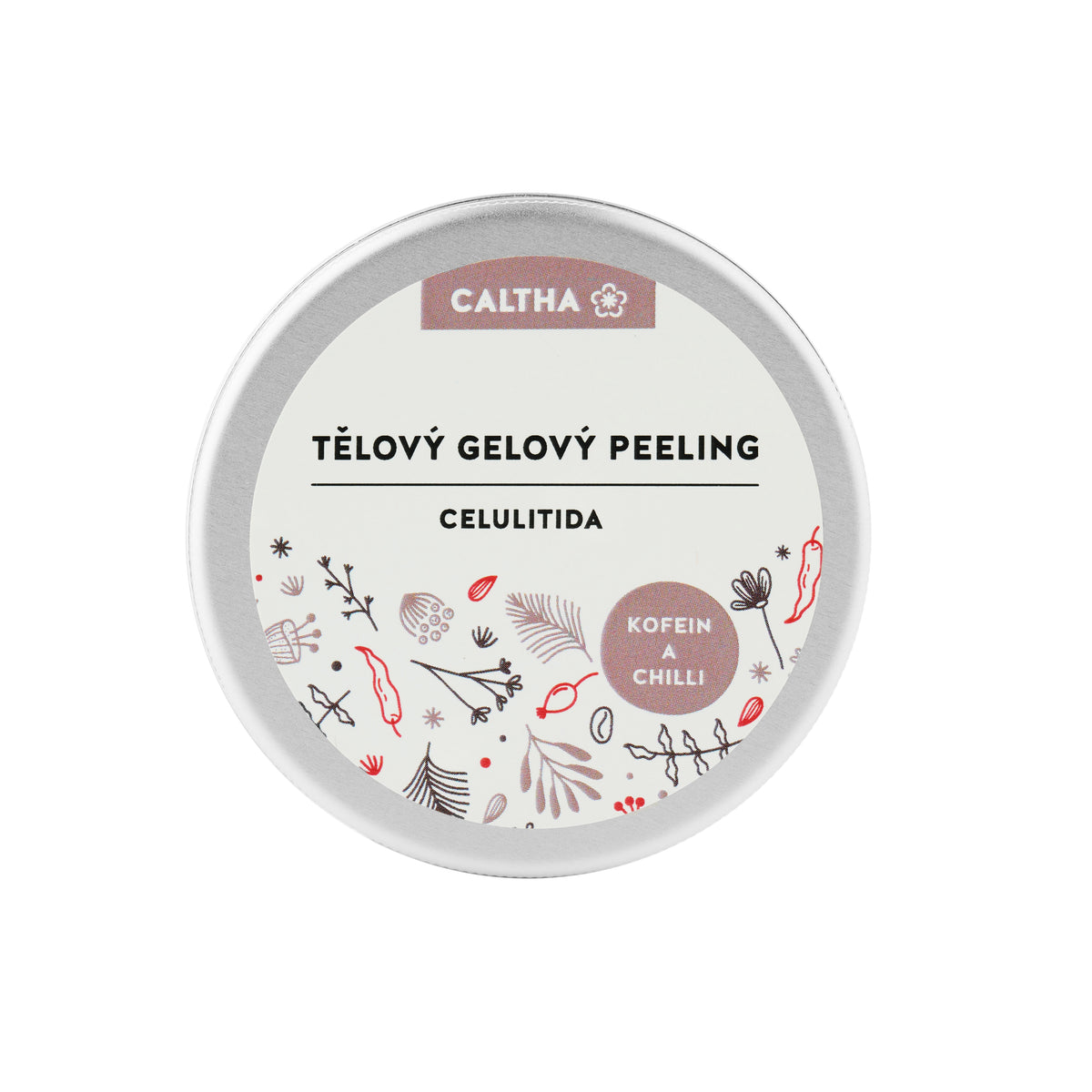 Caltha Tělový gelový peeling s kofeinem a chilli 100g
