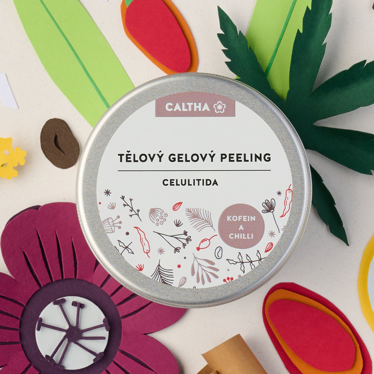 Caltha Tělový gelový peeling s kofeinem a chilli 100g