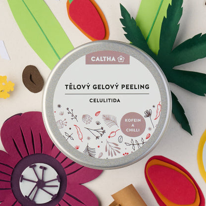 Caltha Tělový gelový peeling s kofeinem a chilli 100g