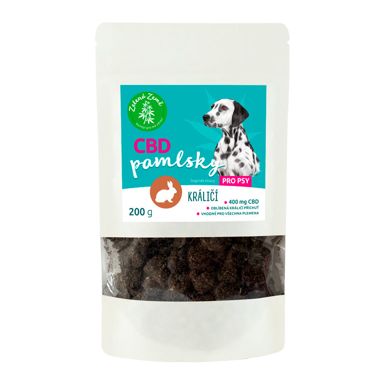 CBD pamlsky pro psy, příchuť králík 200 g
