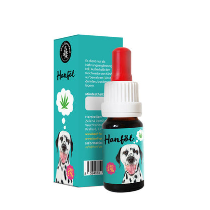 CBD konopný olej pro psy 5%, 10 ml
