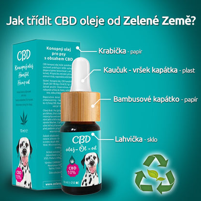 CBD Konopný olej pro psy 10%, 10 ml