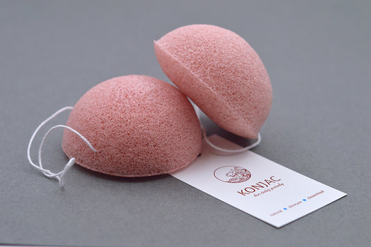 KONJAC houbička s francouzským růžovým jílem