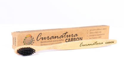 CURANATURA Bambusový zubní kartáček CARBON