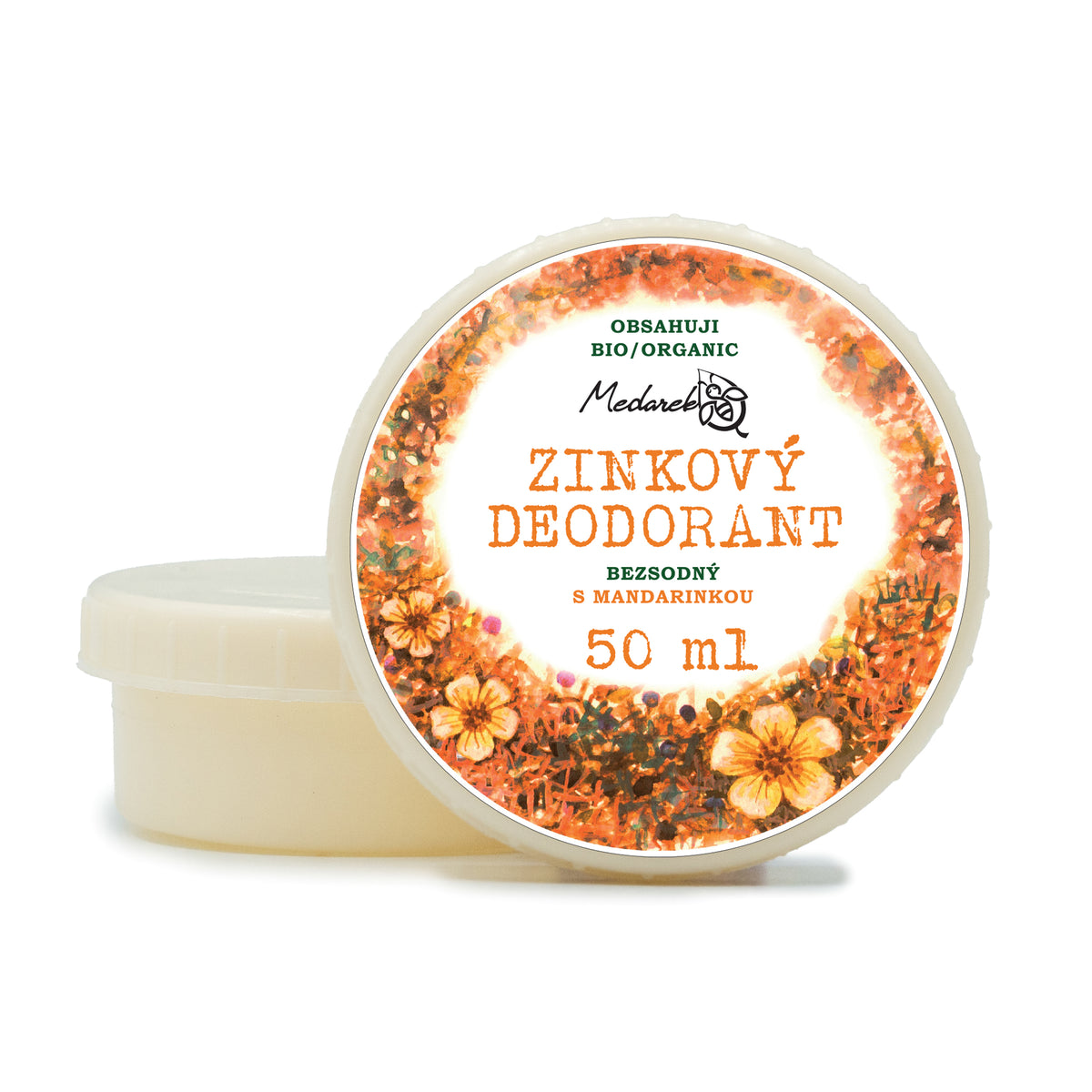 Medarek Krémový deodorant mandarinka, zinkový bez sody