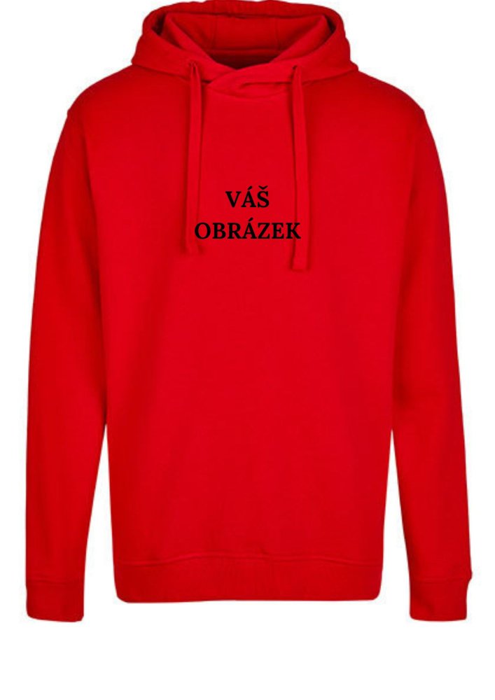 Unisex mikina s kapucí - obrys! – výšivka dole nebo na zádech