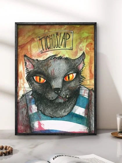 Kocour Tichošlap - tištěný obrázek