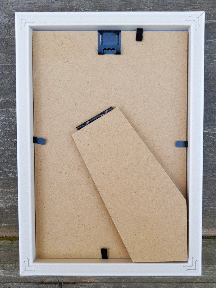 Fotografie - čtyřlístky s květy srdcovky a jahodníku 10x15cm v bílém rámečku