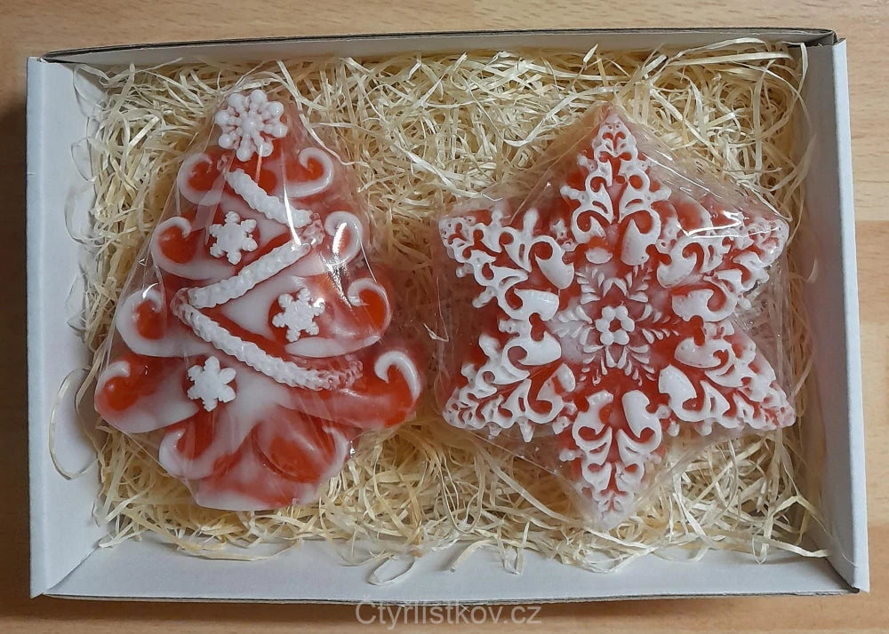 Vánoční krabička - stromeček a vločka